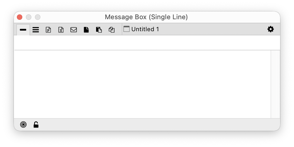 The Message Box open and ready for input